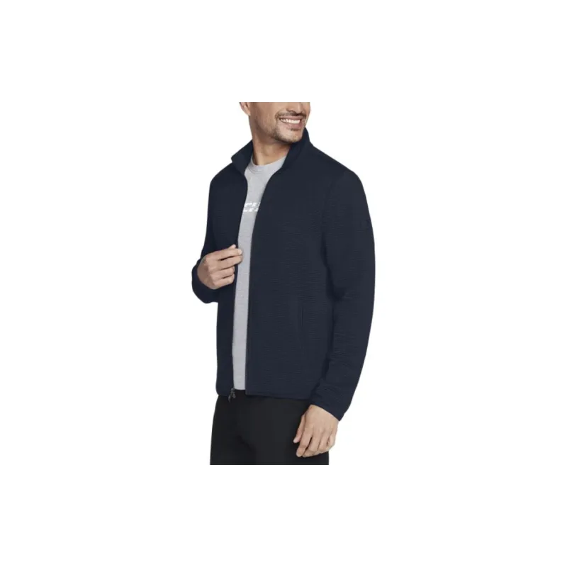 Skechers The Hoodless Hoodie Ottoman Jacket Men's Blue-3