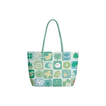 AOSONG Suede Tech Fabric Handbag Regular Unisex Turquoise Green