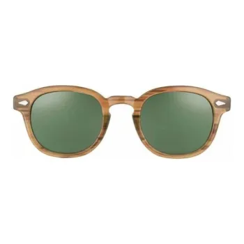 MOSCOT Acetate Irregular Shape Sunglasses Unisex Brown