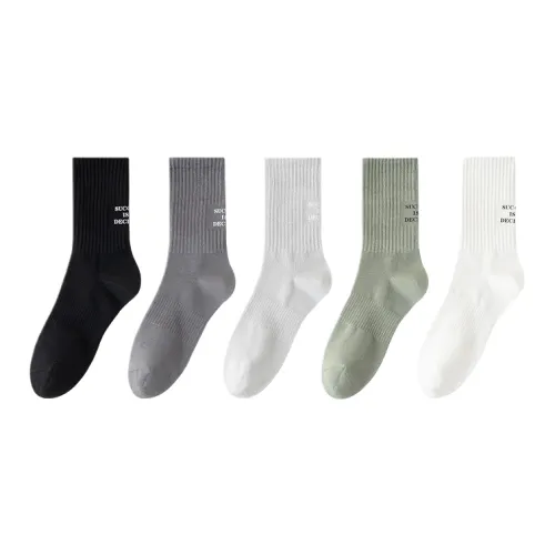 Lan Miao Mid Calf Socks Men's 5 Pack