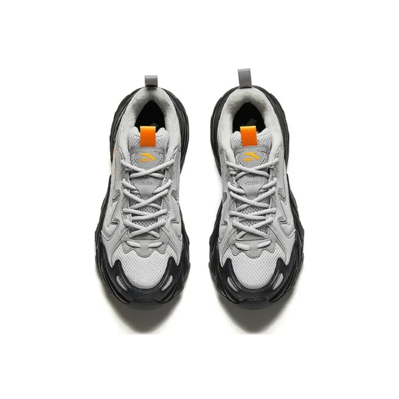 Anta Life Collection Wear Resistant Cushioning Lightweight Low Top Casual Shoes Men's Gray Black-1