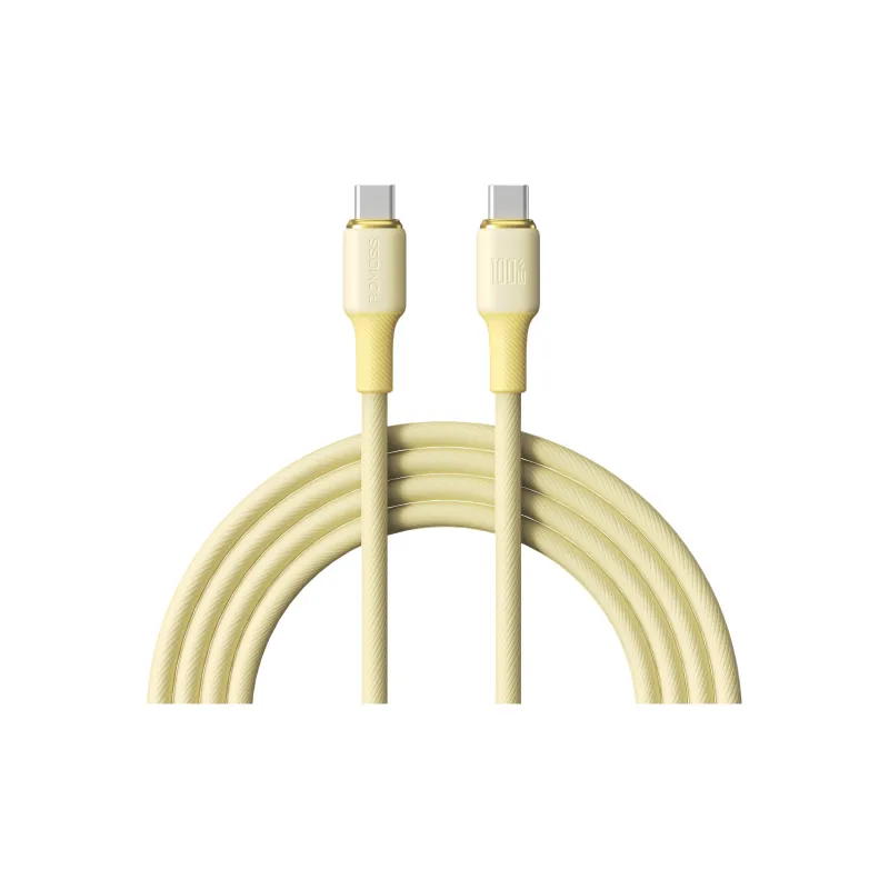 ROMOSS 1.2m/2m Type c To Type c 100W Fast Charging No Heat Compatible With IPhone 15 Series Liquid Silicone Cable-12