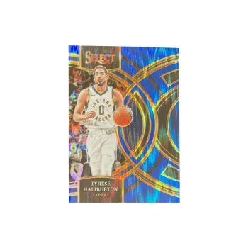 PANINI 2023 24 Select Pacers Haliburton 11/99 Blue Falls Fold Star Card Product Access Sports Cards 1 Pc