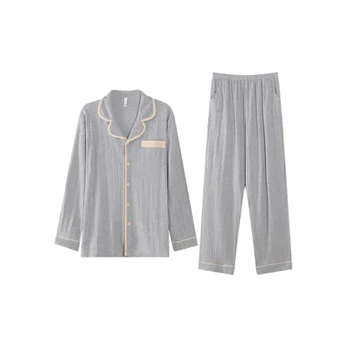 UAVAE Pajama Set Men's Light Gray