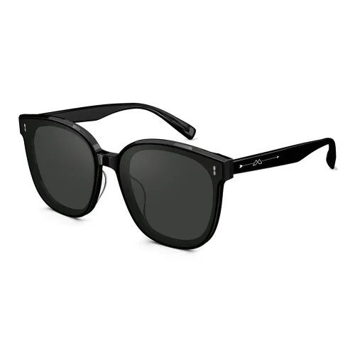 MOLSION Plate Frame Irregular Shape Sunglasses Unisex Black, White