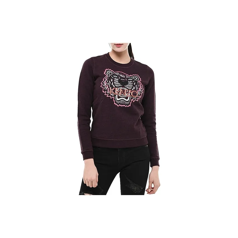KENZO Sweatshirt Women's Burgundy-6