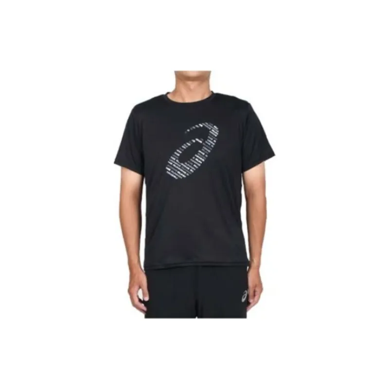 Asics T-Shirt Men's Black Silver-1