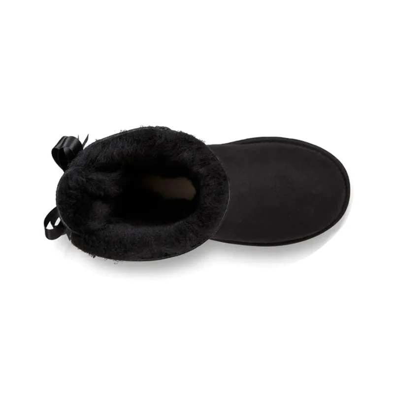 UGG Bailey Bow II Boot Black Kids-4