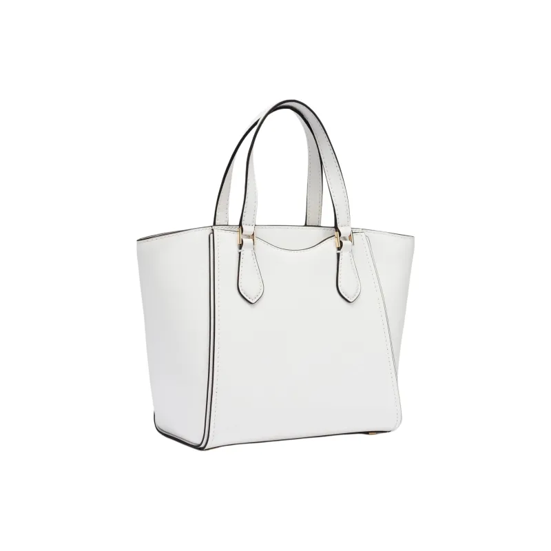 MICHAEL KORS TARYN Split Cow Leather Shoulder Bag, Crossbody Bag, Handbag Small Size Women's White-1