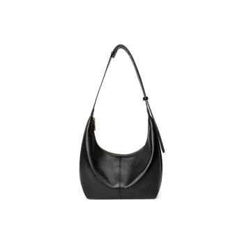 Teenmix Synthetic Leather Shoulder Bag, Crossbody Bag, Crescent Moon Bag Regular Women's Caramel/Black