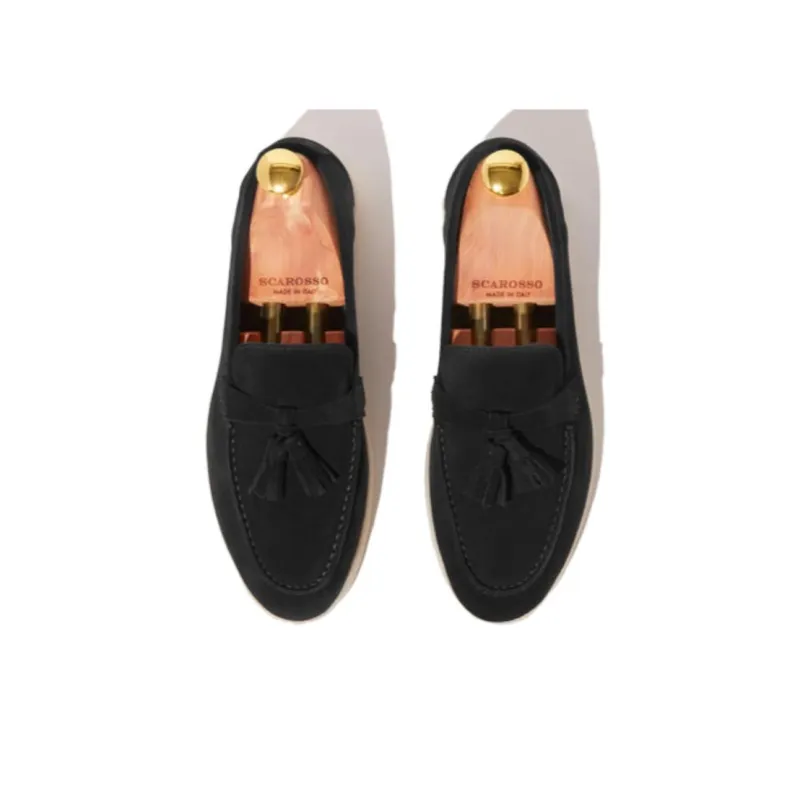 SCAROSSO Leandra Suede Loafers Women's-3