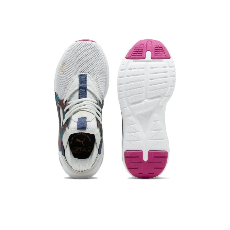 PUMA Softride Enzo Evo Anti Slip Wear Resistant Low Top Casual Running Shoes Women's Gray-3