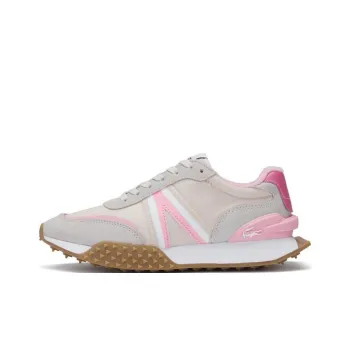 LACOSTE Low Top Casual Shoes Women's Ecru/Light Pink