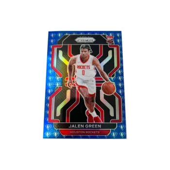 PANINI Jalen Green 21 22 Rockets Rising Stars RC Blue Diamond Refractive Player Card Pass Sports Cards 1 Pc