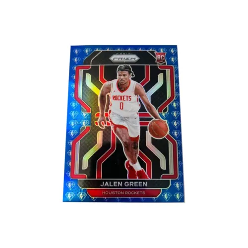 PANINI Jalen Green 21 22 Rockets Rising Stars RC Blue Diamond Refractive Player Card Pass Sports Cards 1 Pc