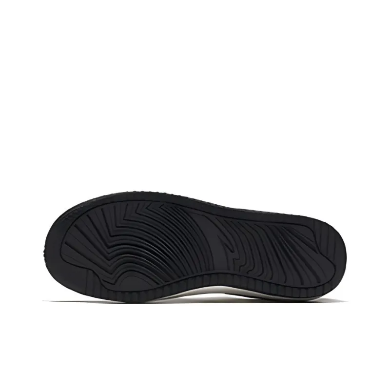 Anta Wear Resistant Slip Resistant Low Top Skateboard Shoes Men's Black White-4