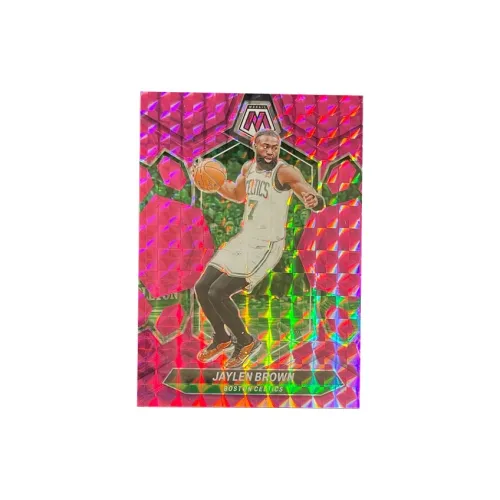 PANINI Jaylen Brown 2023 24 Mosaic Celtics Pink Mosaic Folded Player Card Access Pass Sports Cards 1 Pc