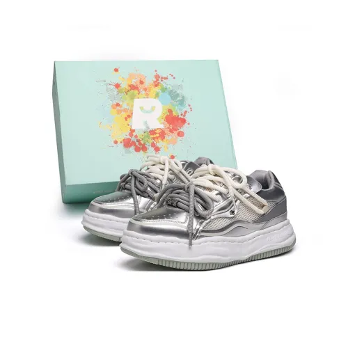 RELAXURSELF Chunky Sneakers Unisex Low-Top Silver