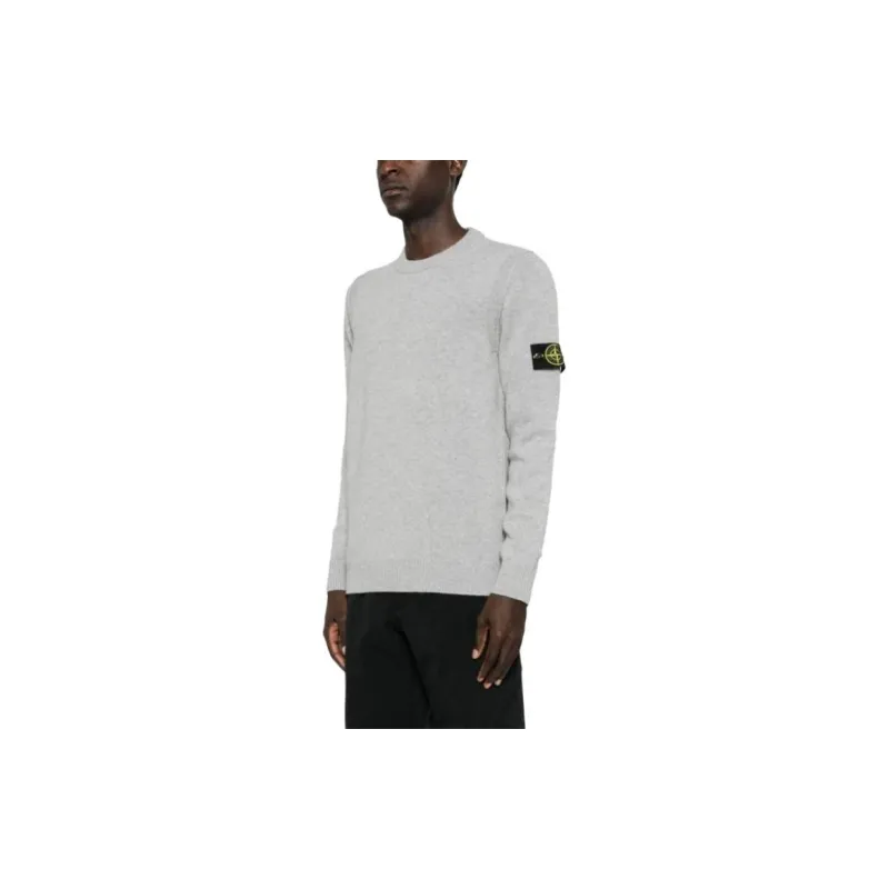 STONE ISLAND Logo Patch Crewneck Jumper-3
