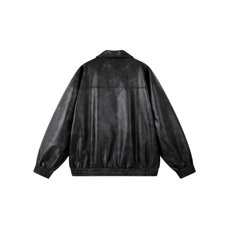 Qnxeey Leather Jackets Unisex-1