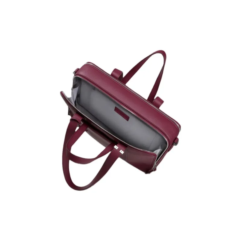 SAMSONITE Polyurethane Briefcase Crossbody Bag Handbag Women's Garnet Red-3