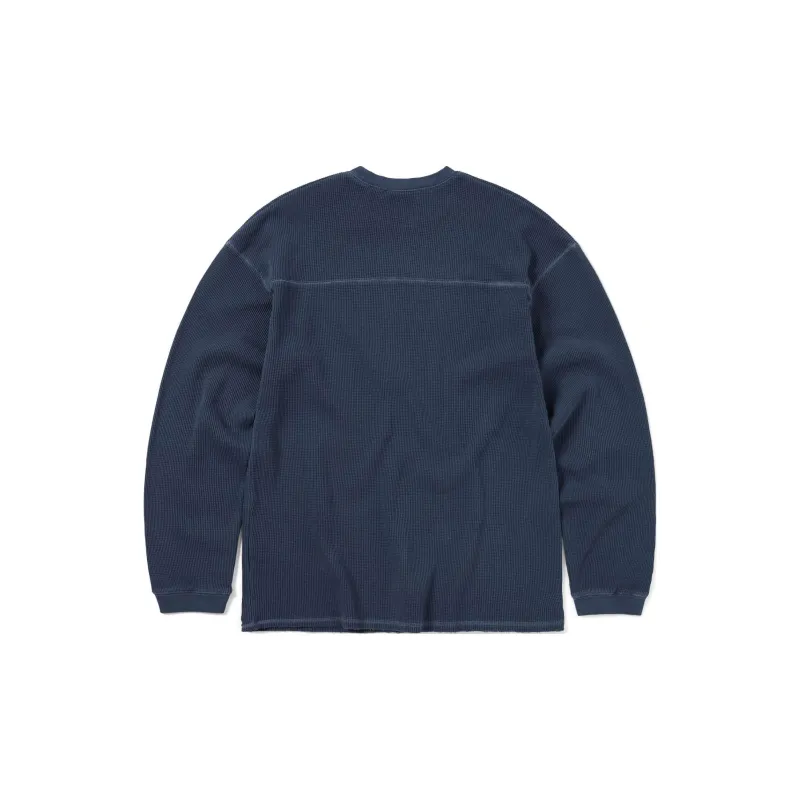 Thisisneverthat FW24 THAT Waffle L/S Tee T Shirt Unisex Warm Blue-1