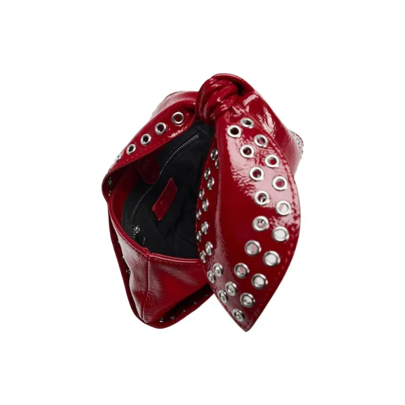 ZARA Polyurethane Clutch Mini Women's Red-6