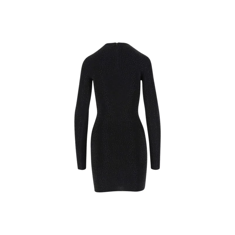 Balenciaga Rhinestone Embellished Mini Dress-1