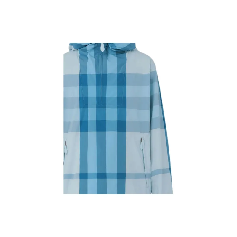 Burberry Check Packaway Half Zip Hooded Jacket-4