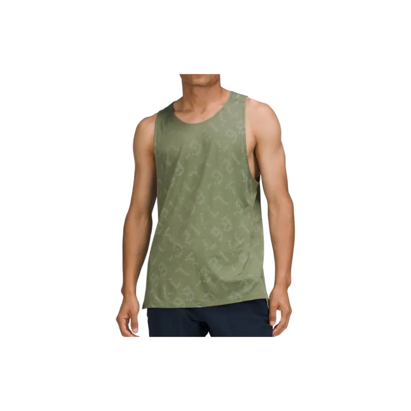 Lululemon Tank Tops *Jacq Men's Camouflage Jacquard Green Twill Green Fern-2