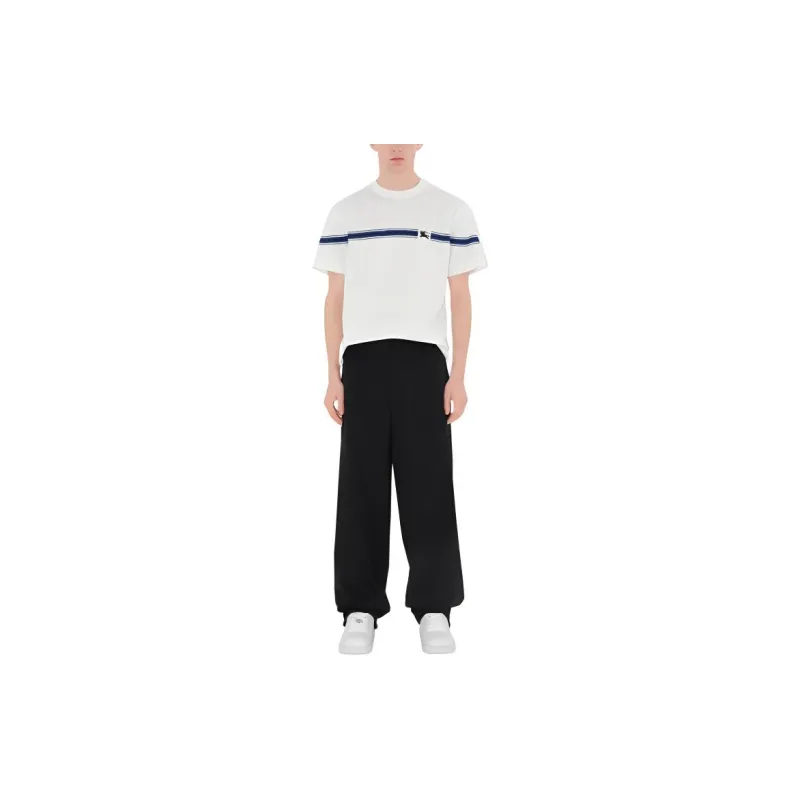 Burberry Logo Embroidered Striped T Shirt-3