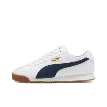 PUMA Roma Anti Slip Wear Resistant Low Top Casual Shoes Men's White Blue