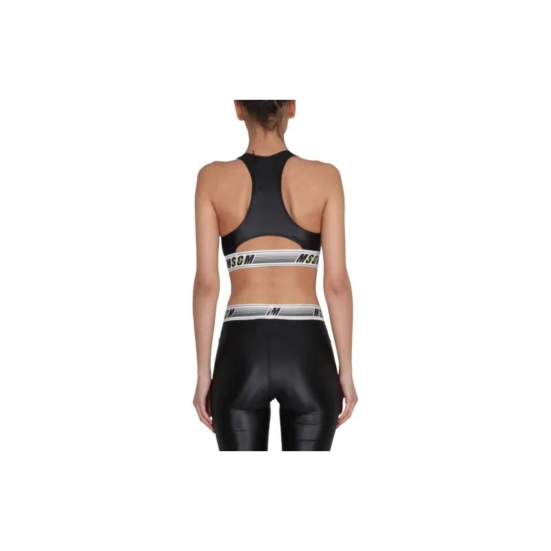 MSGM Logo underband Sports Bra-1