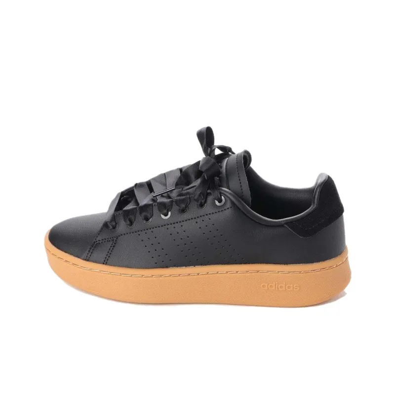 Adidas Advantage Anti-Slip Wear-Resistant Low-Top Skateboard Shoes Women's Black-0