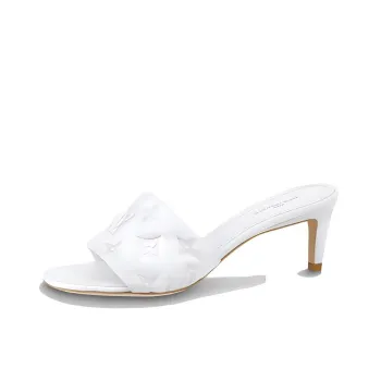 LOUIS VUITTON Revival Slip Resistant Slide Slippers Women's White