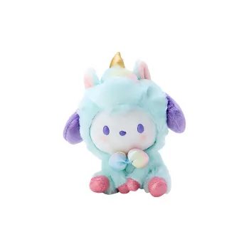 Sanrio Unicorn Party Collection Sitting Posture Pochacco Dolls Plush Doll 14cm Height