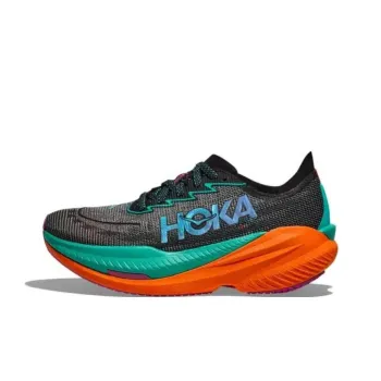 HOKA ONE ONE Mach X Slip Resistant, Abrasion Resistant, Rebound Resistant Low Top Running Shoes Men's Black