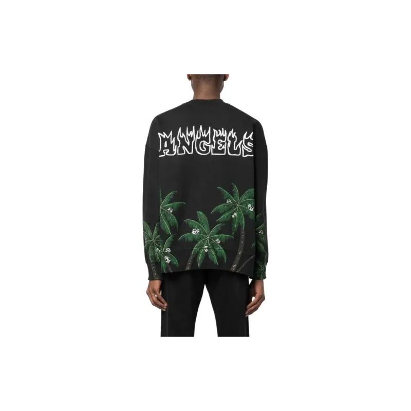 PALM ANGELS Palms & Skulls Vintage Crewneck-4