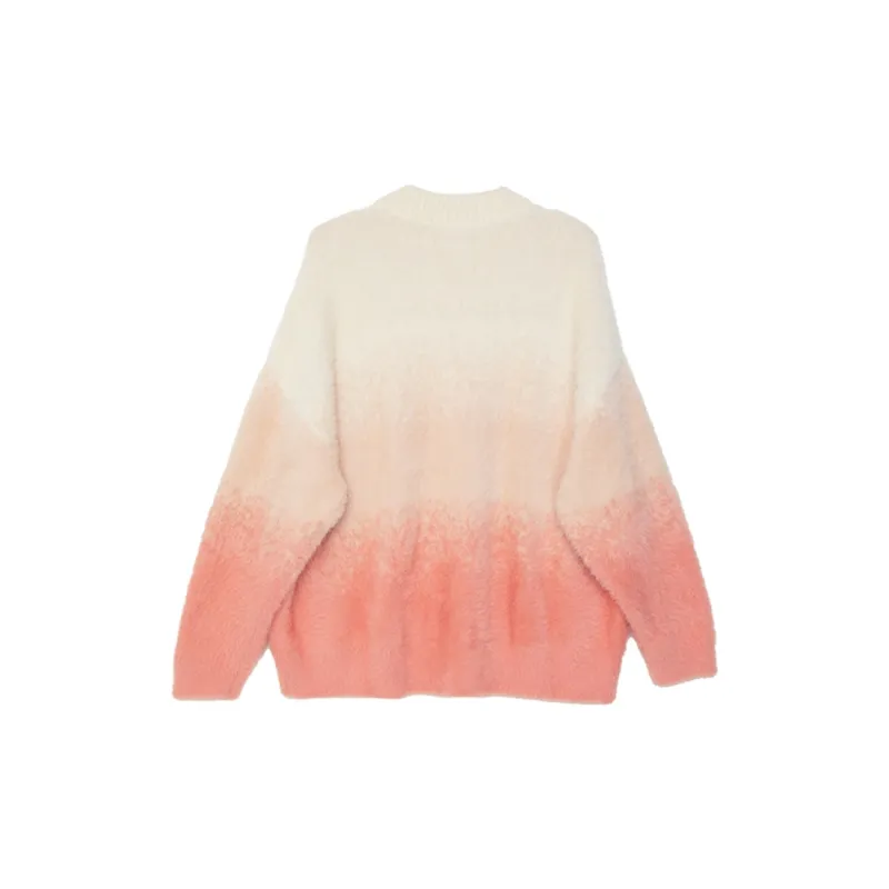 SUNSUNTOWN Sweaters Women's Gradient Pink-1