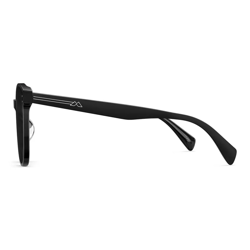 MOLSION Plate Frame Irregular Shape Sunglasses Unisex Black, White-7