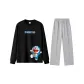 Clothing Set (Black Top+Gray Pants)