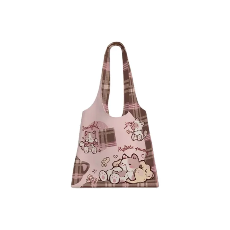 AOSONG Suede Tech Fabric Shoulder Bag Women's Pink-1
