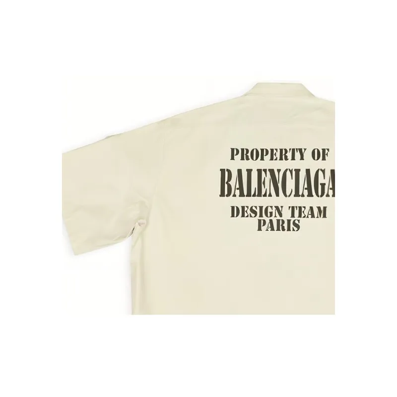 Balenciaga Property FW22 Shirt Men's Ecru-5