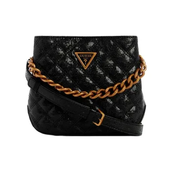 GUESS Artificial Leather Bucket Bags Crossbody Bag, Shoulder Bag Small Size Women's Black