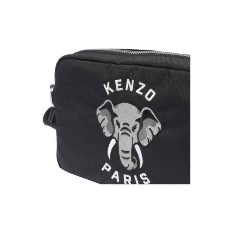 KENZO Polyester Shoulder Bag, Crossbody Bag Men's Black-4