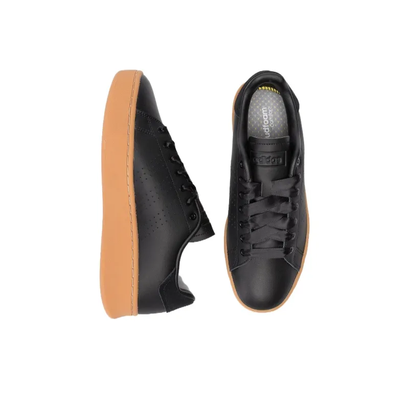 Adidas Advantage Anti-Slip Wear-Resistant Low-Top Skateboard Shoes Women's Black-3