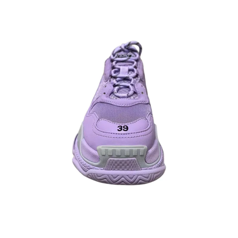 Balenciaga Triple S Low Top Chunky Sneakers Women's Purple-2