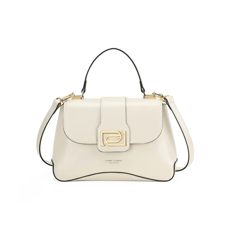 PIERRE CARDIN Cow Leather Shoulder Bag, Crossbody Bag, Handbag Large Size Women's Multicolor-16