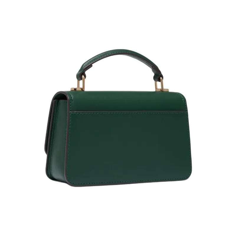 MICHAEL KORS Delancey Cow Leather, Split Cow Leather Shoulder Bag, Crossbody Bag, Handbag Small Size Women's Green-1