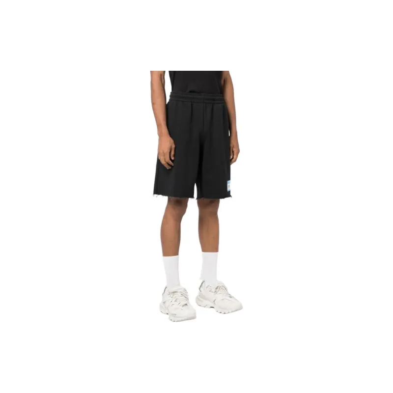 Vetements Logo print Frayed Track Shorts-2